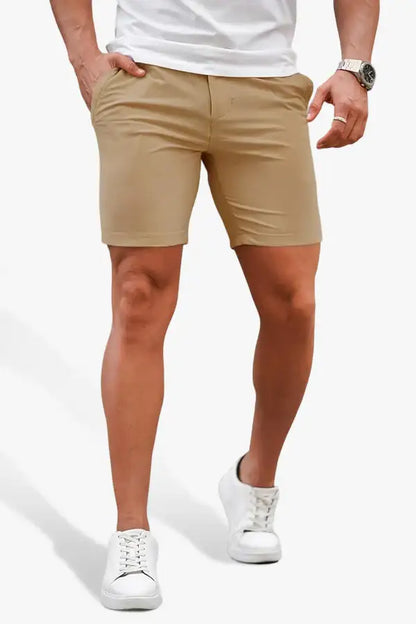 Men's Black/Ash Grey/Blue/Mountain Green  Stretch Chino Short(7" Inseam)