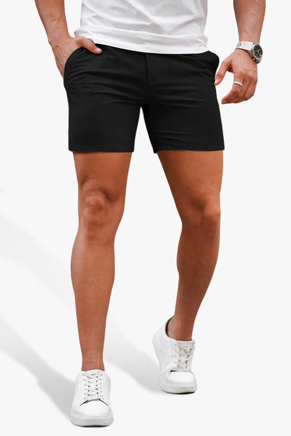 Mens Stretch Black Chino Short