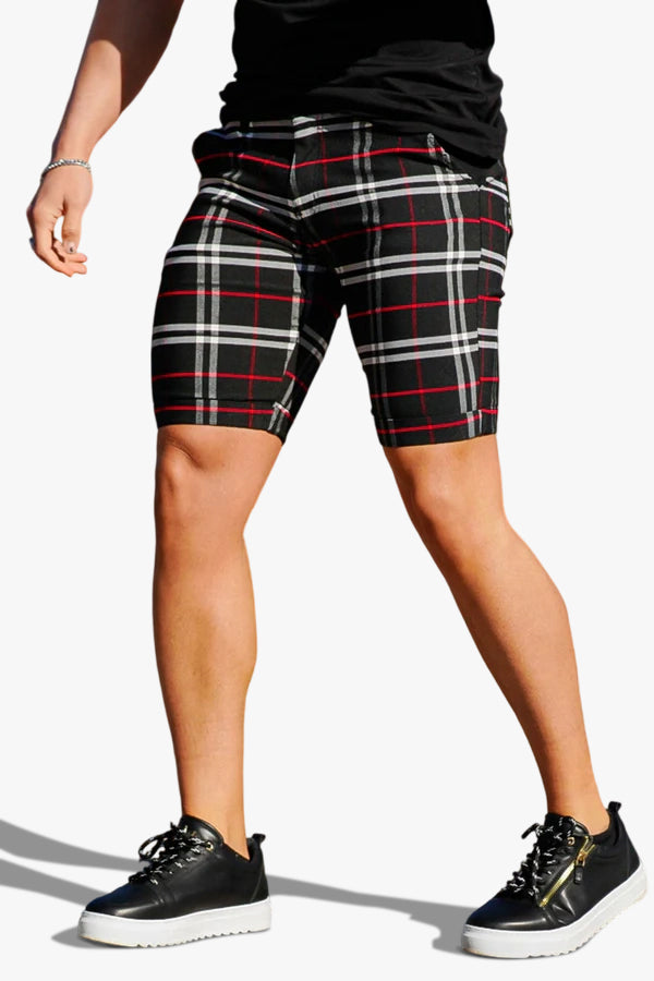 Men's Chino Short With Plaid