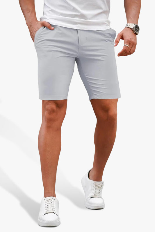 Mens Grey Tailored Chino Short