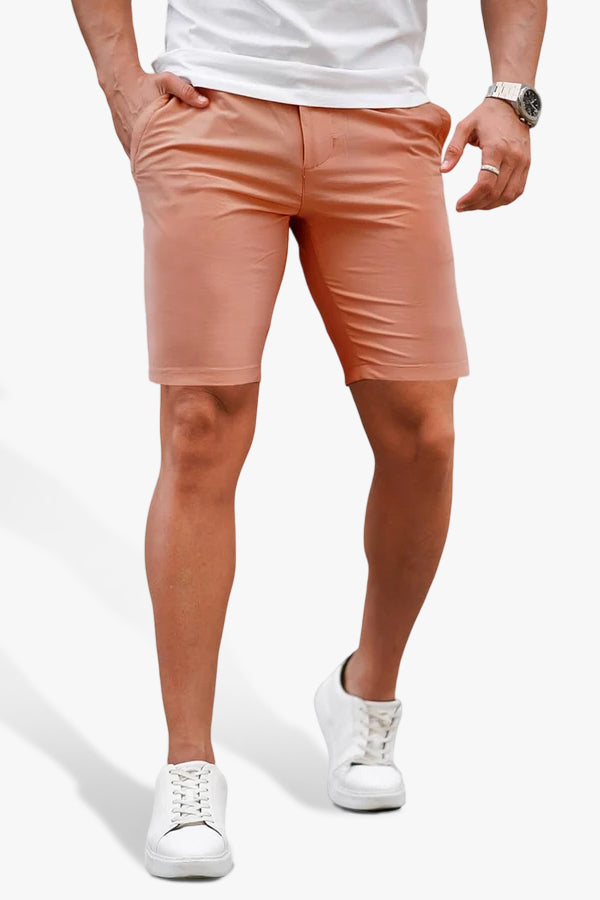 Mens Tailored Chino Short - Salmon