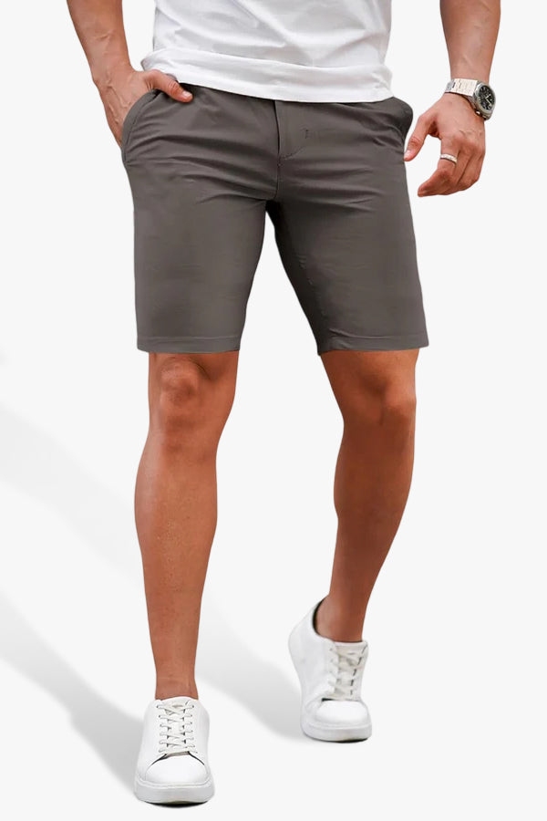 Pantalón corto chino a medida para hombre - Gris oscuro