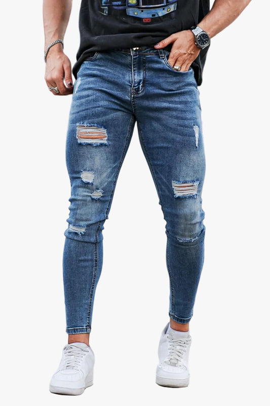 Men Blue Skinny Jean - Ripped