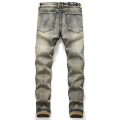 Men's ripped blue jeans