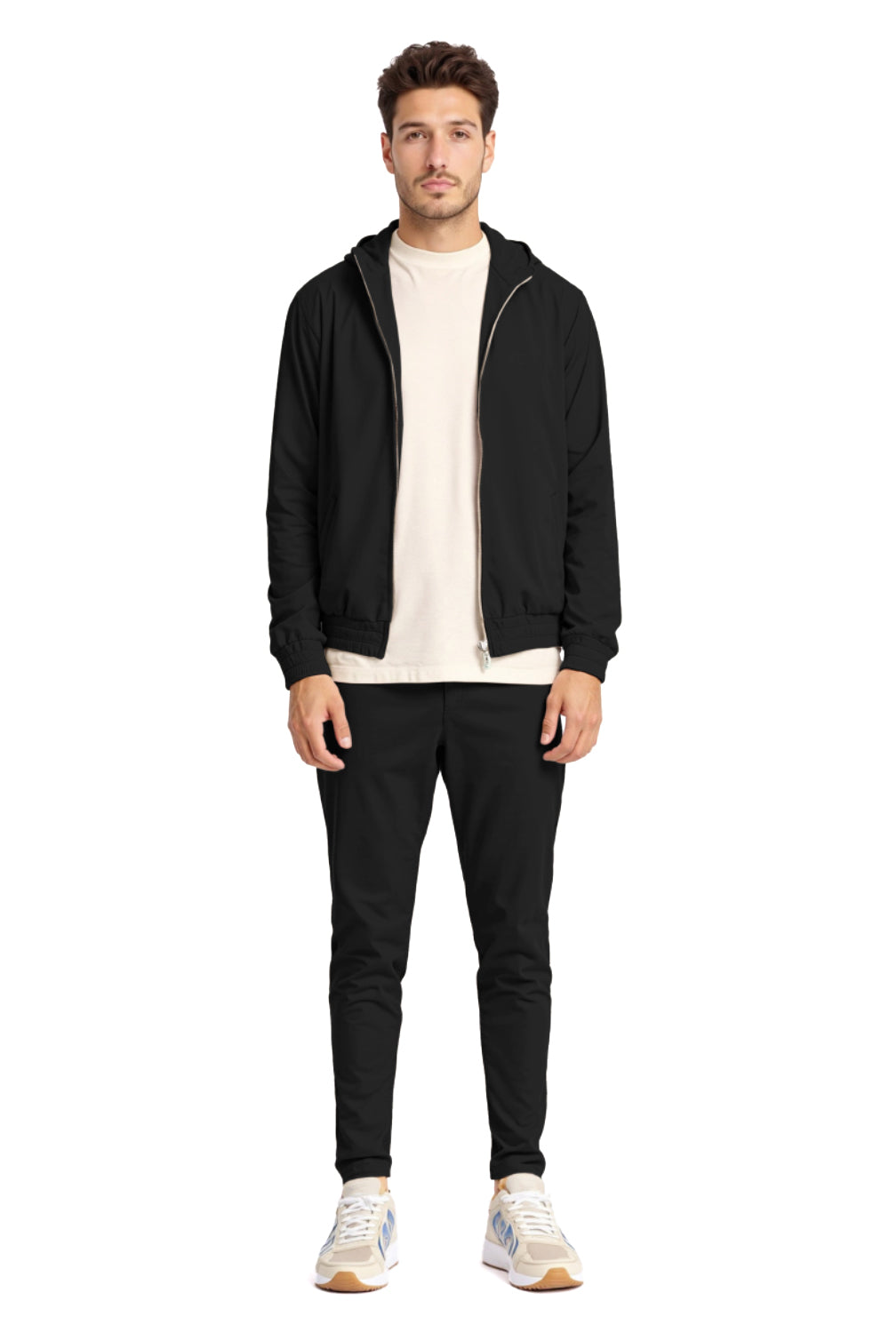 Men's Casual Hoodie Set - Black