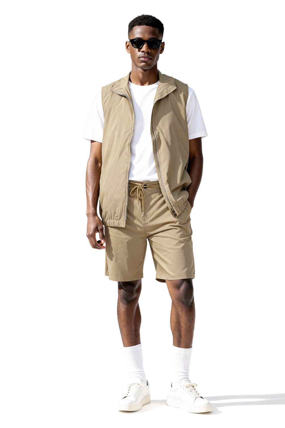 Men's Vest Set - Khaki