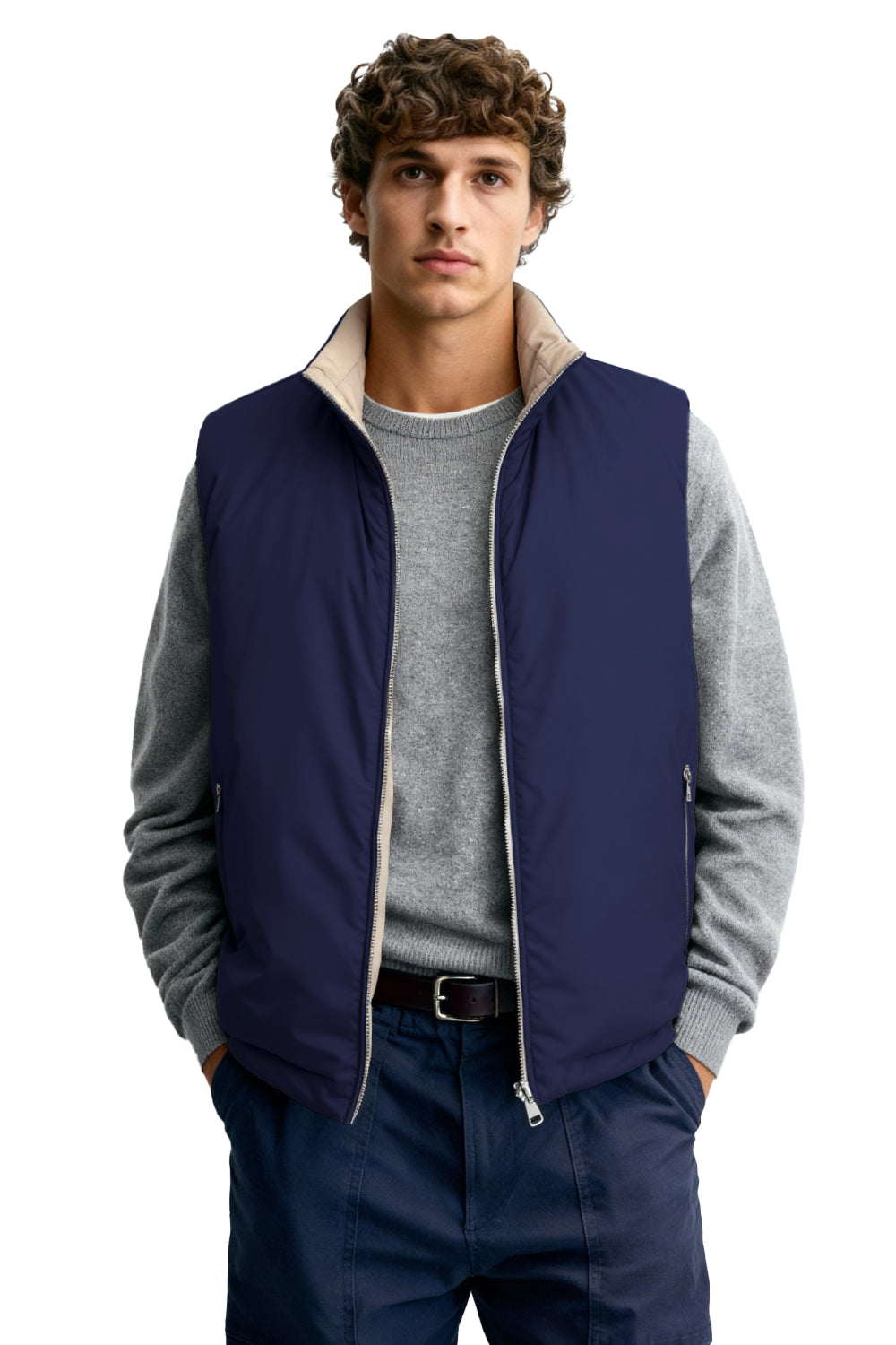 Men's Reversible Vest - Dark Blue