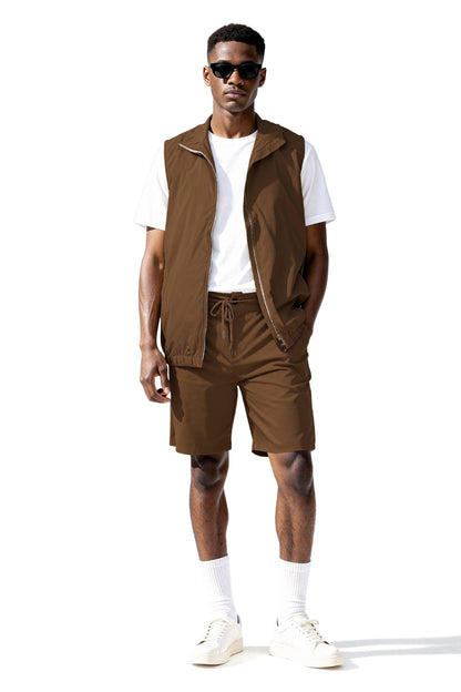 Men's Vest Set - Brown