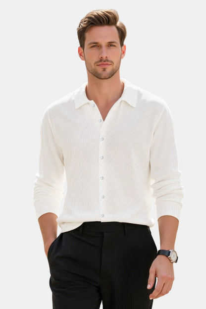 Polo Homme Coupe Slim - Manches Longues