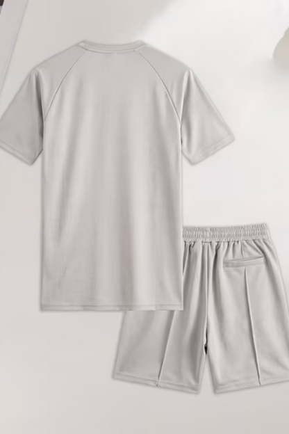 Conjuntos cortos de cuello redondo para hombre - Negro