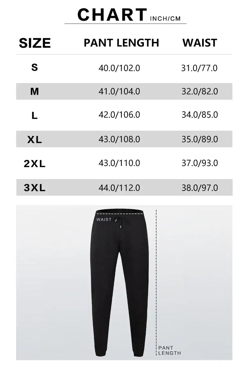 メンズカジュアルパンツ - ダークグレー Size Chart