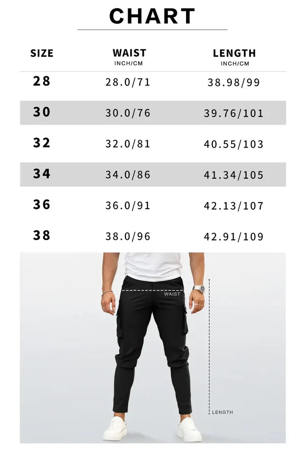 Men's Carpenter Pants - Stretch Workwear Pants | GINGTTO Size Chart