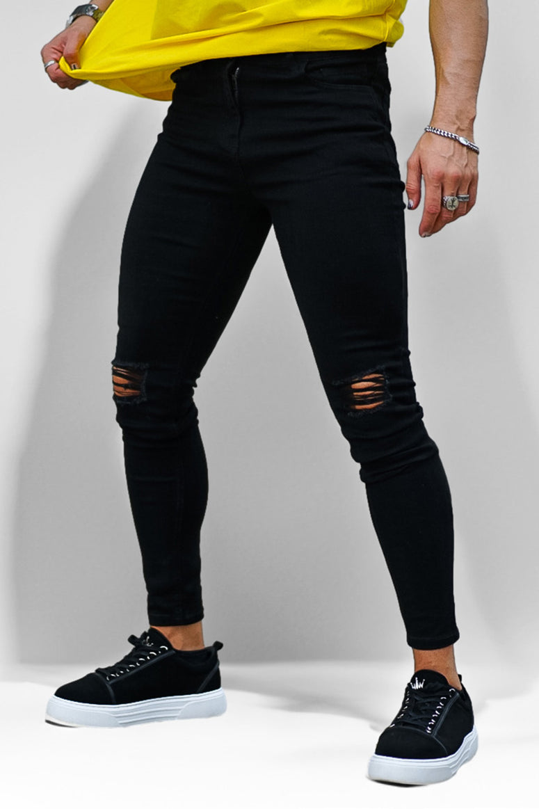 GINGTTO Skinny Jeans for Men Stretch Slim Fit Denim Pants for Men Fashion Light Blue 34
