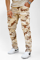 Gingtto Men's Camouflage Cargo Pants - Khaki