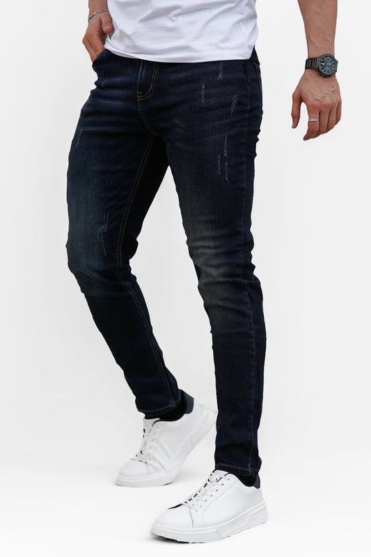 Gingtto Slim Fit Dark Blue Jeans