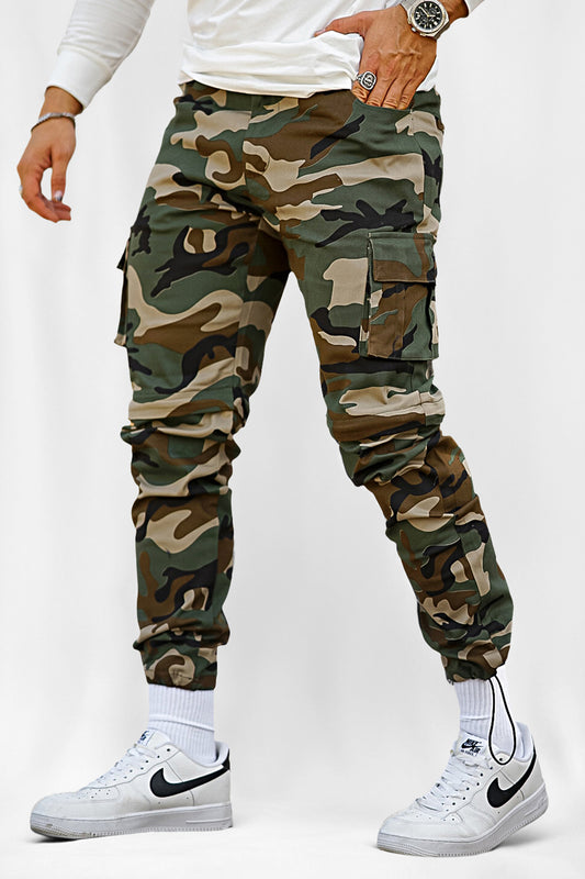 Match Pantalon cargo camouflage sauvage pour homme