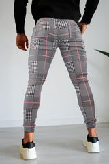 Men's Relaxed Chino Pant - Black And White Lattice