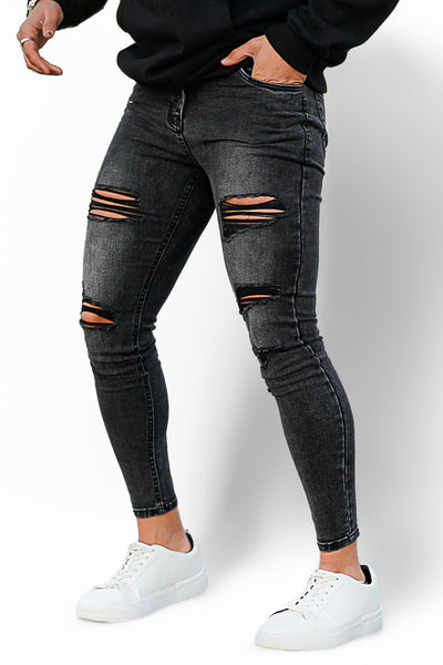 Shop Men s Black Scratch Jean GINGTTO