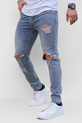 Men's Slim Fit Stretch Jeans - Ripped