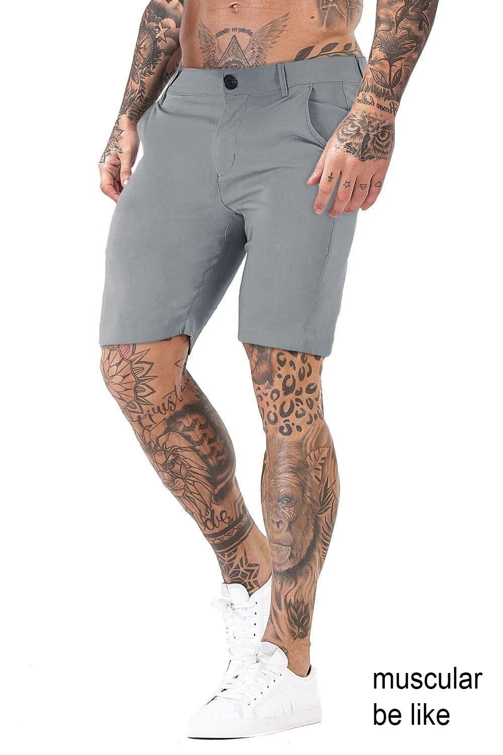 Mens Tailored Chino Short - Grey