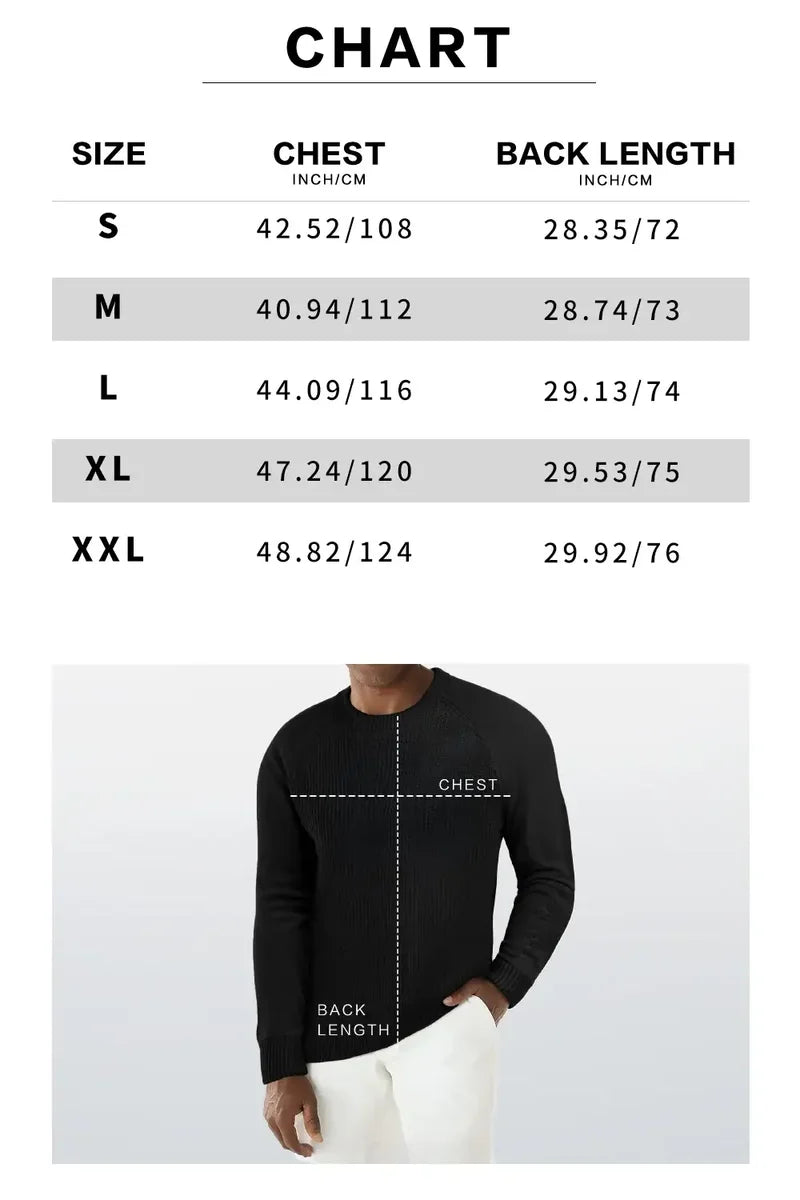 Men's Classic Quarter-Zip Knit Sweater | Lightweight Slim Fit Pullover Size Chart