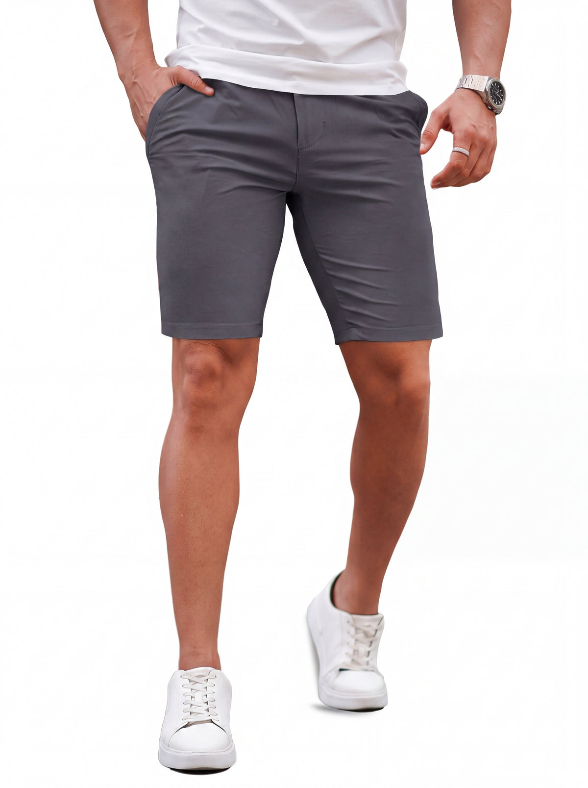 Mens Tailored Chino Short - Grey