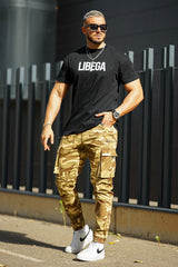 Match Men's camouflage Wild Cargo Pants-dark khaki
