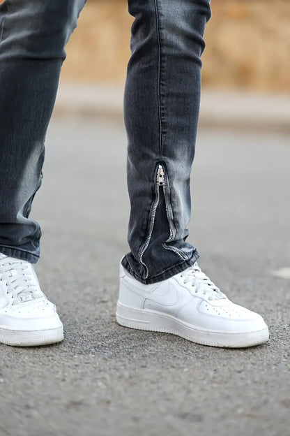 Men‘s Vintage washed stacked jeans Stretch Jeans