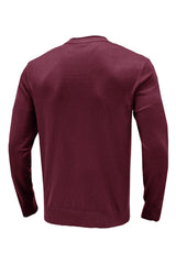 Solid color round neck knit