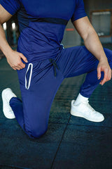Mens Tapered Joggers Pants Lightweight Slim Fit Running Pants for Men Casual -BLUE