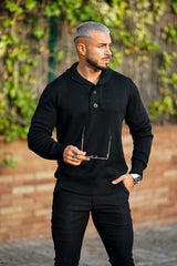 men's black pullover sweater
