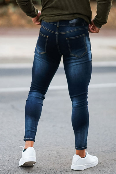 dark blue vintage skinny jeans