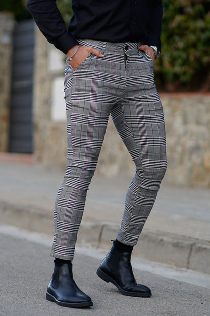 GINGTTO Chinos elásticos ajustados para hombre