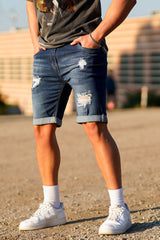 Gingtto Stay Cool and Casual in Our Men's Denim Lounge Shorts