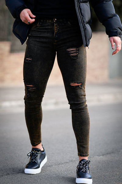 Black Jeans With Gold