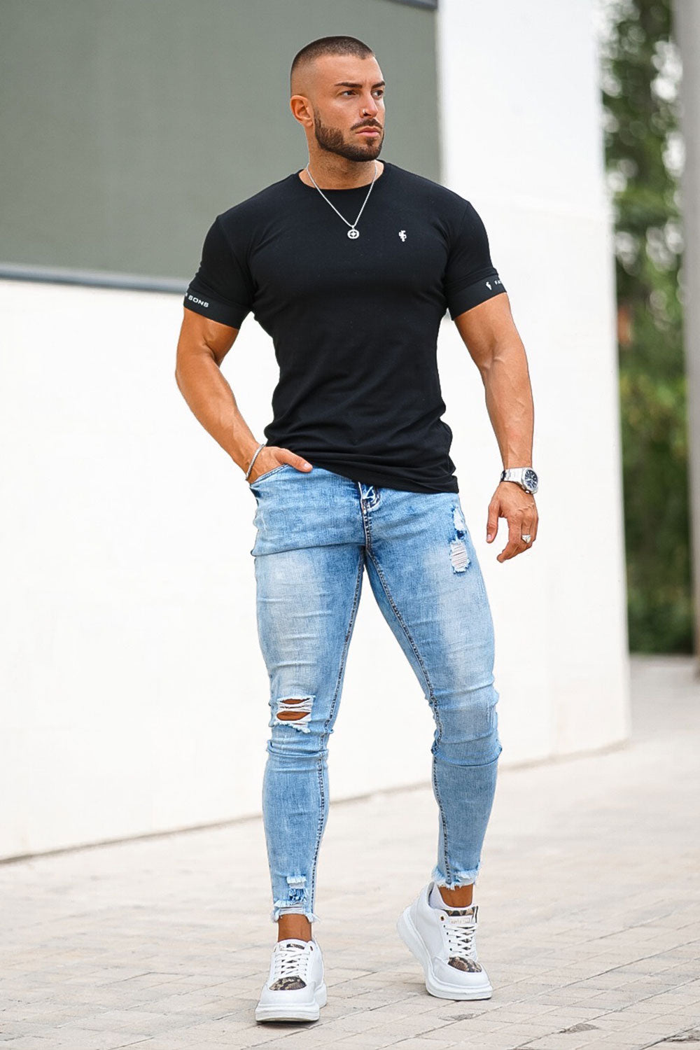 Men's Ripped Skinny Jeans