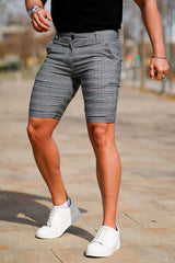 Gingtto Men's Casual Chinos Shorts: Ideal for Any Occasion- Dark Grey