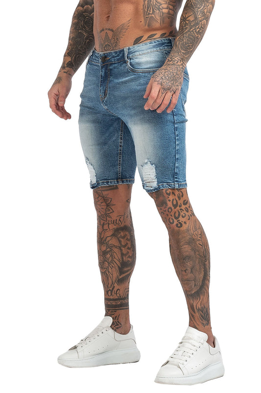 Buy $80 Free Shipping Men's Fashion Ripped Short Jeans