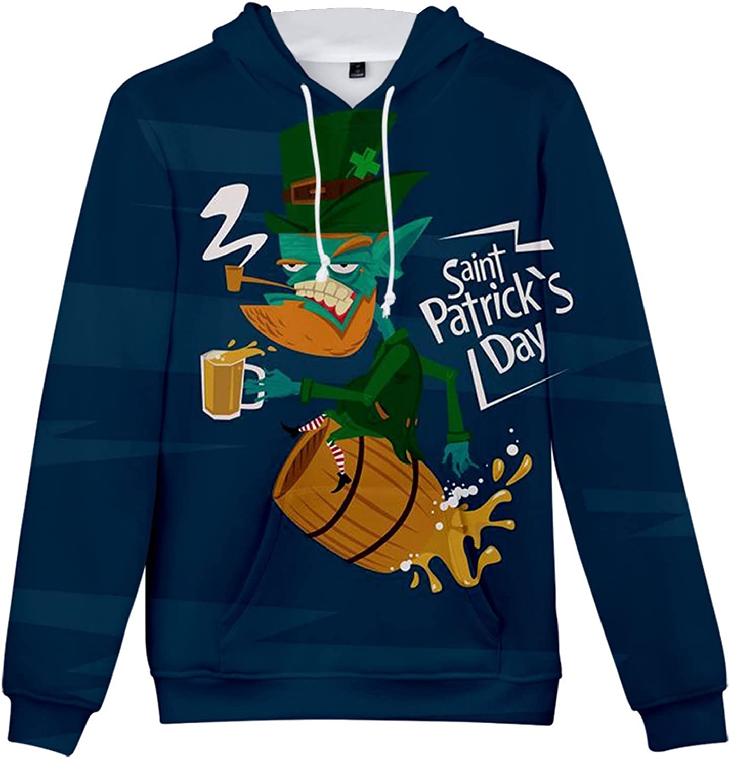 Men's St Patrick's Day custom printed hoodie