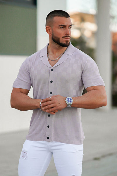 Cocktail Lattice Print Polo