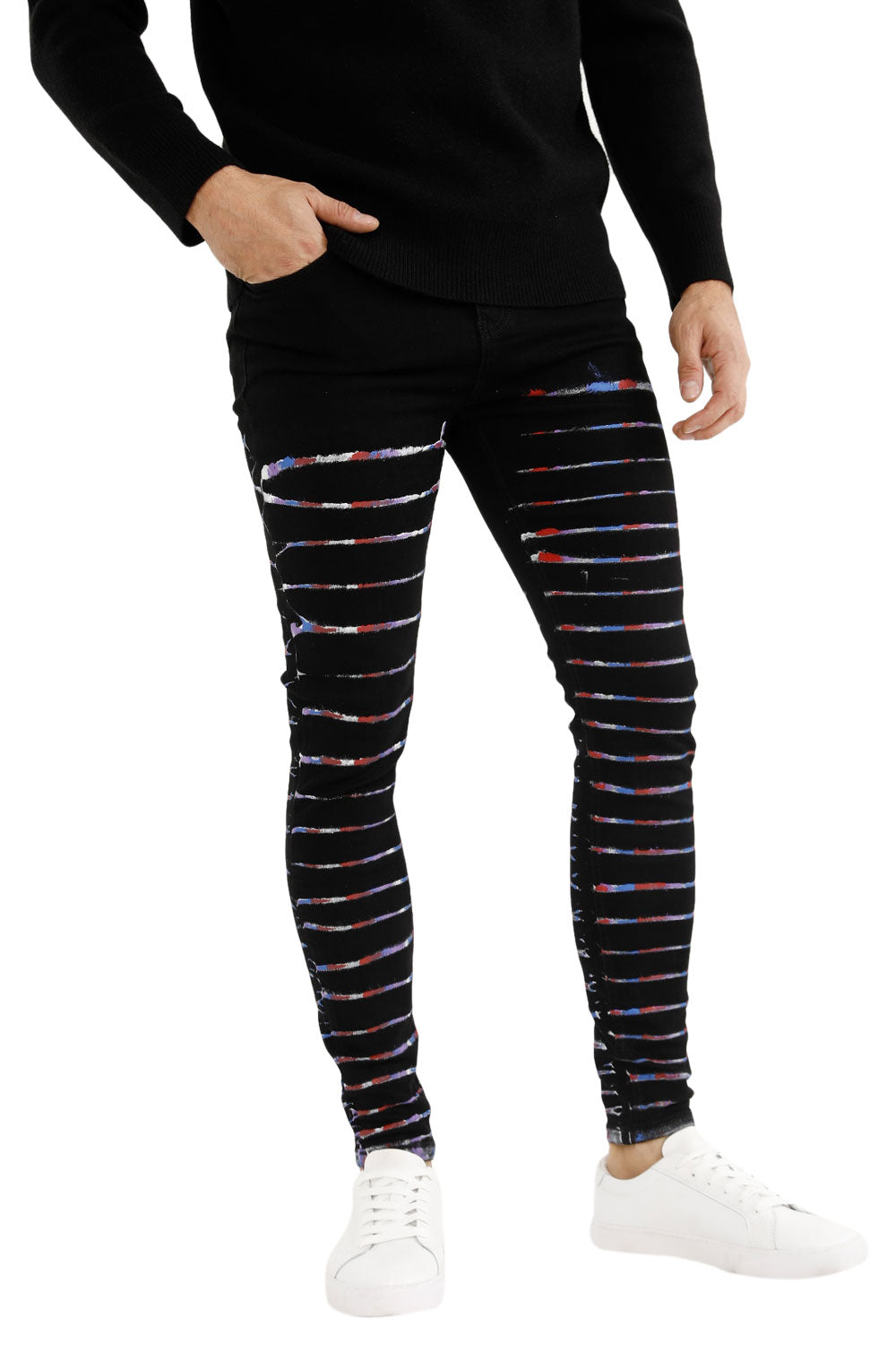 Heren Stijlvolle Hiphop Skinny Jeans Stretch Jeans