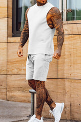 Ins Short sleeve shorts two-piece sports trend casual sports men's suit
