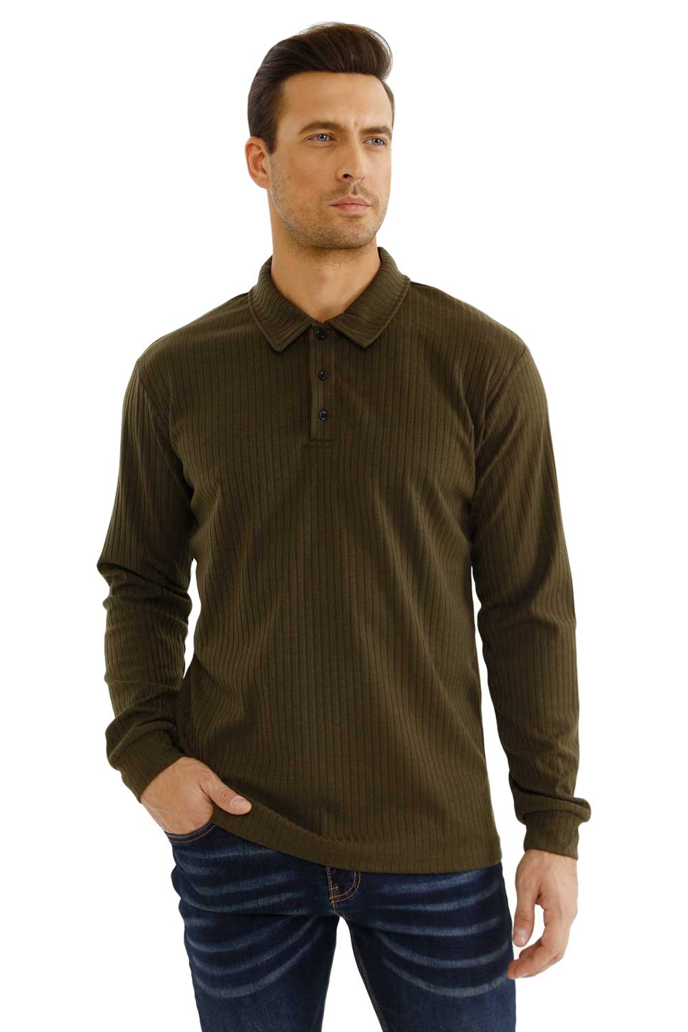 long sleeve polo shirts for men