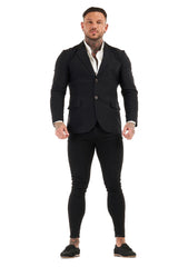 Gingtto Classic Men's Fashion Black Suit Jacket: Timeless Elegance