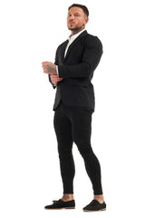 GINGTTO - Chaqueta de traje informal para hombre, abrigos deportivos ligeros