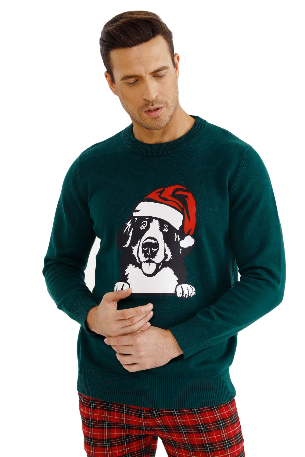 Gingtto Mens Sweater Long Sleeve Crewneck Pullover Printed Sweater