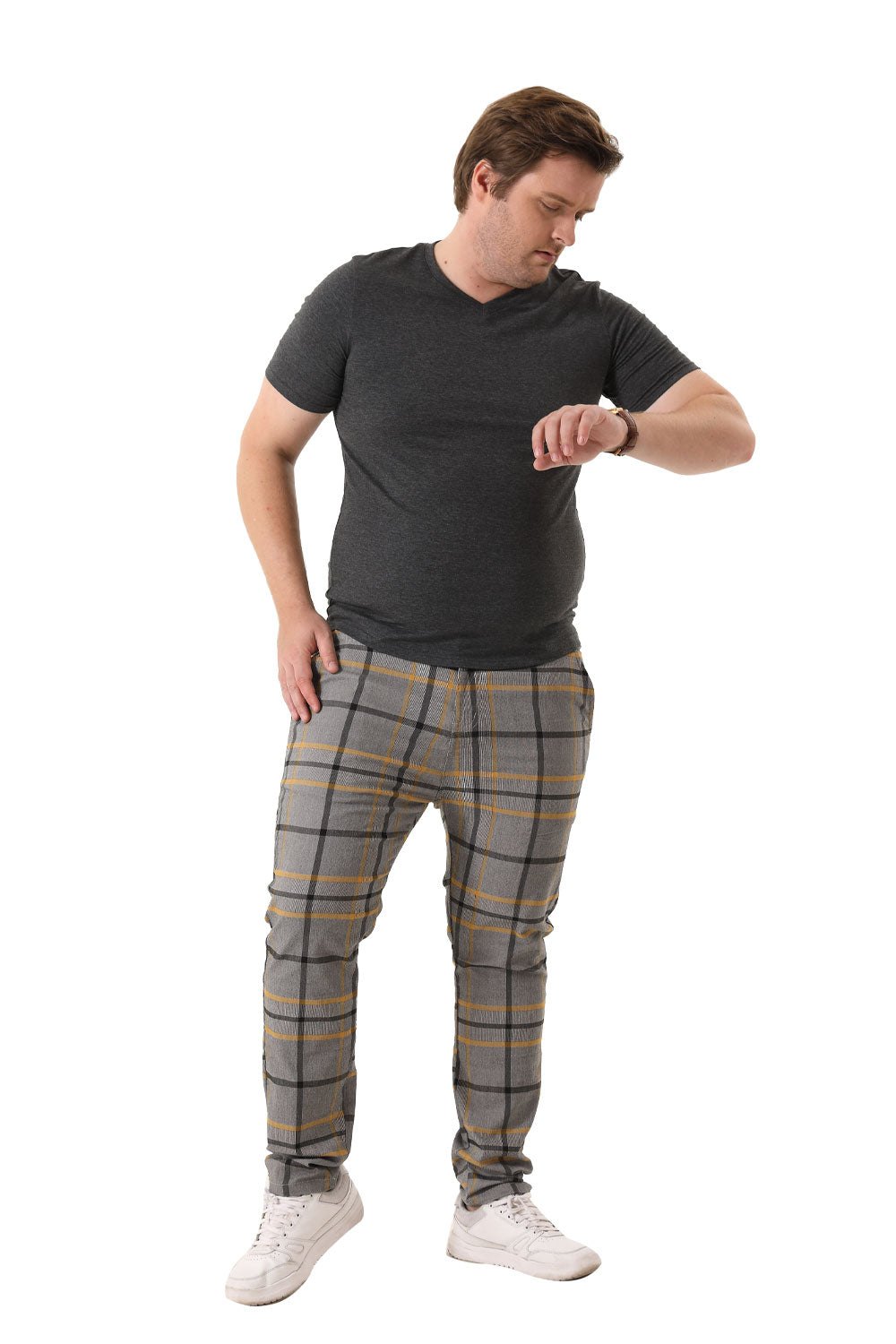 Men's gray striped pants(B&T)