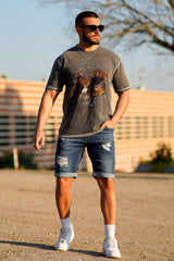 Gingtto Stay Cool and Casual in Our Men's Denim Lounge Shorts