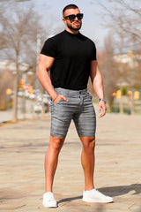 gray chino shorts