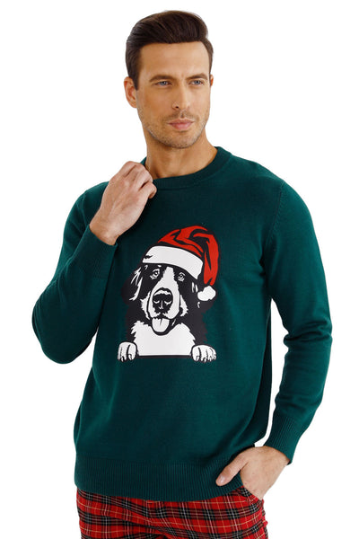 Gingtto Mens Sweater Long Sleeve Crewneck Pullover Printed Sweater